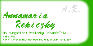 annamaria repiczky business card